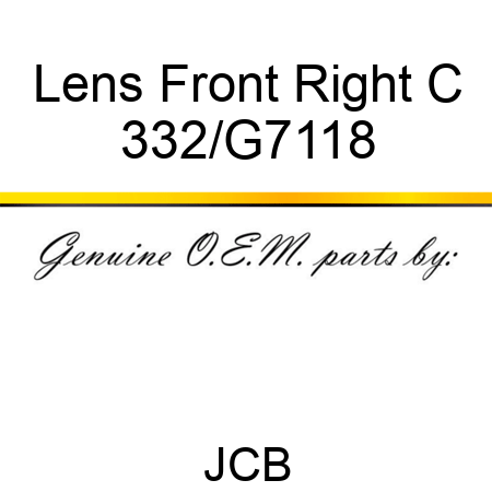 Lens Front Right C 332/G7118