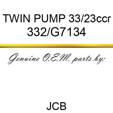 TWIN PUMP 33/23ccr 332/G7134