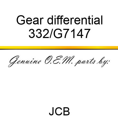 Gear differential 332/G7147