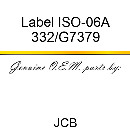 Label ISO-06A 332/G7379