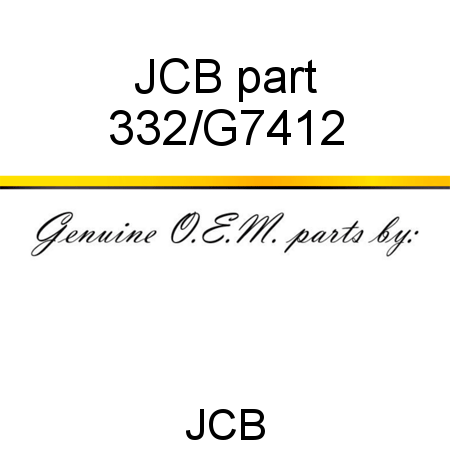 JCB part 332/G7412