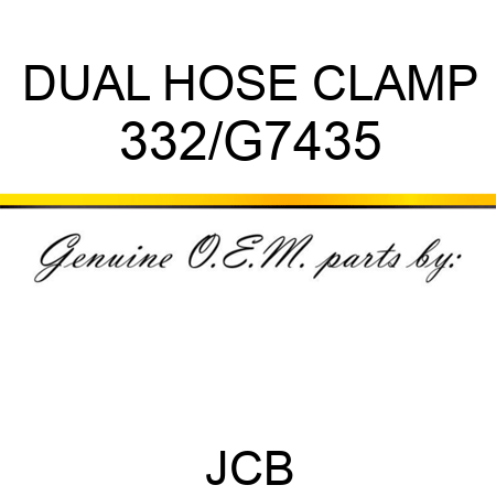 DUAL HOSE CLAMP 332/G7435