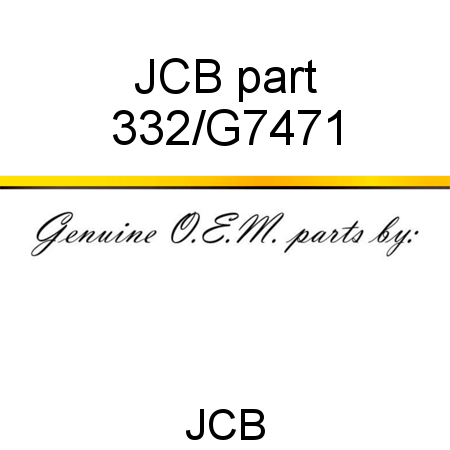 JCB part 332/G7471