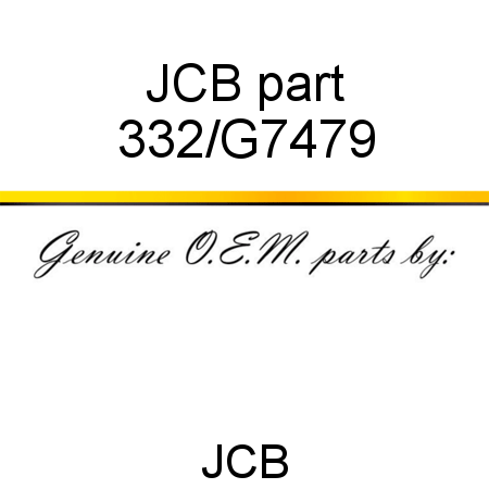 JCB part 332/G7479