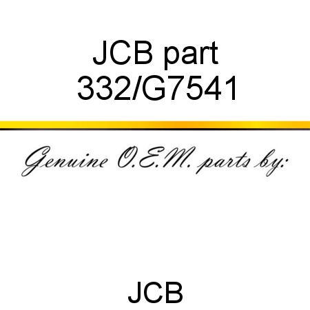 JCB part 332/G7541