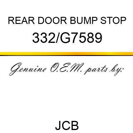 REAR DOOR BUMP STOP 332/G7589