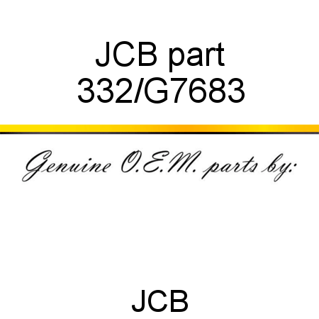 JCB part 332/G7683