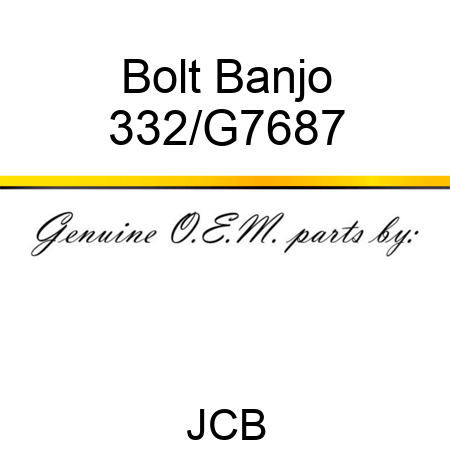 Bolt Banjo 332/G7687