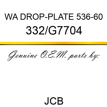 WA DROP-PLATE 536-60 332/G7704