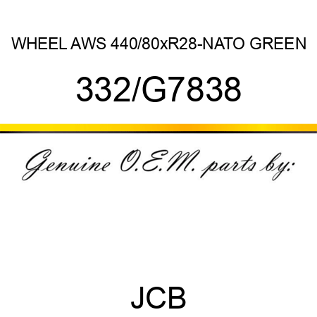 WHEEL AWS 440/80xR28-NATO GREEN 332/G7838