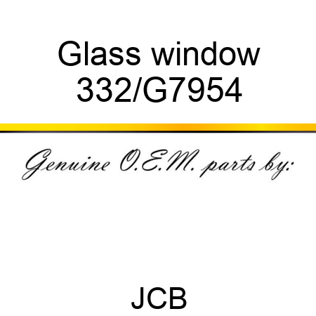 Glass window 332/G7954