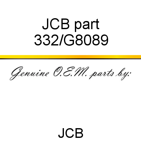 JCB part 332/G8089