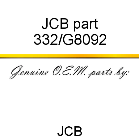 JCB part 332/G8092