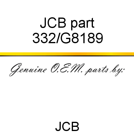 JCB part 332/G8189