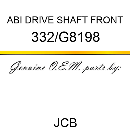 ABI DRIVE SHAFT FRONT 332/G8198