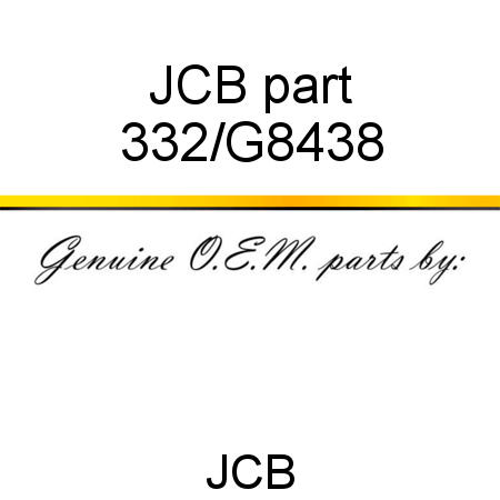 JCB part 332/G8438