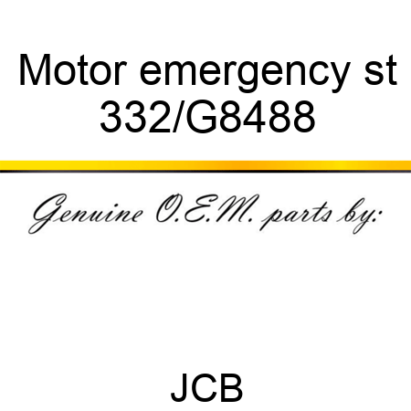 Motor emergency st 332/G8488