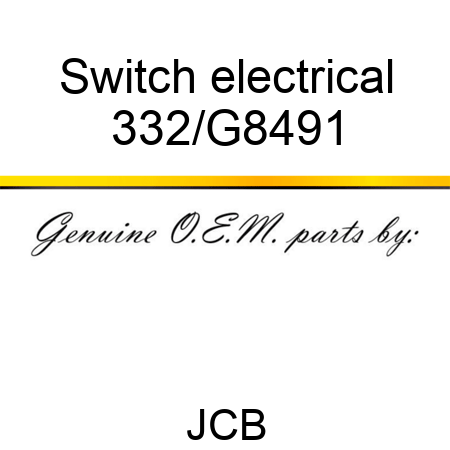 Switch electrical 332/G8491