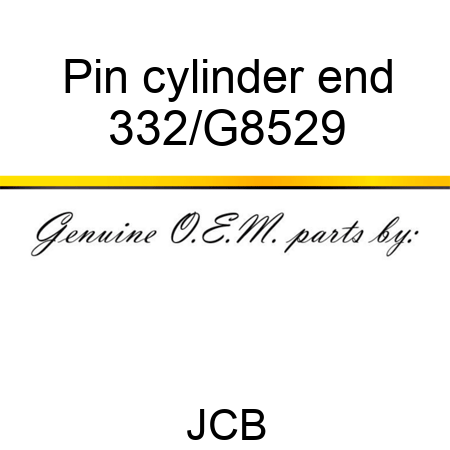 Pin cylinder end 332/G8529