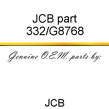 JCB part 332/G8768