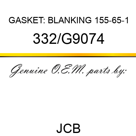 GASKET: BLANKING 155-65-1 332/G9074