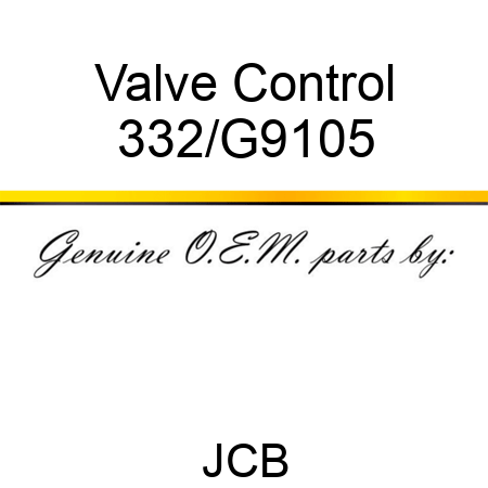 Valve Control 332/G9105