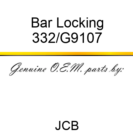 Bar Locking 332/G9107