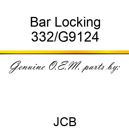 Bar Locking 332/G9124