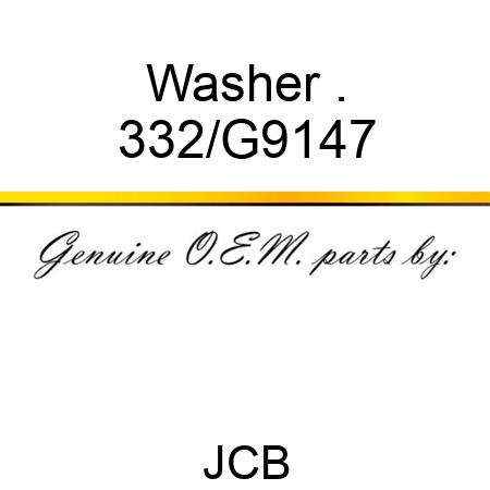 Washer . 332/G9147