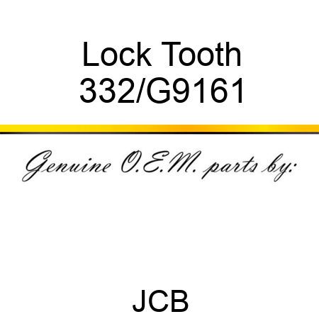 Lock Tooth 332/G9161