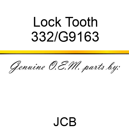 Lock Tooth 332/G9163