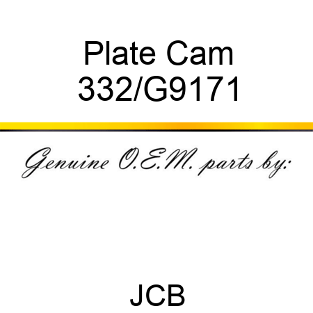 Plate Cam 332/G9171