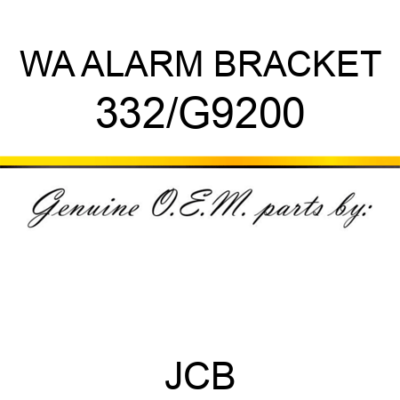 WA ALARM BRACKET 332/G9200