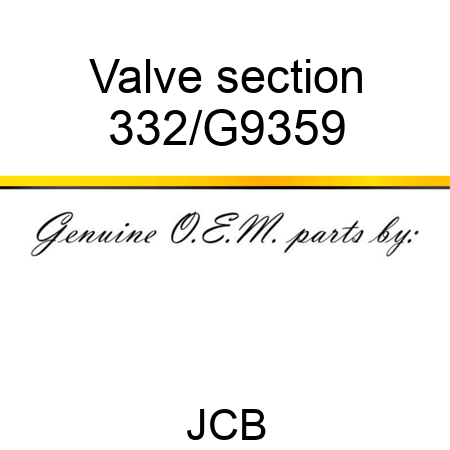 Valve section 332/G9359