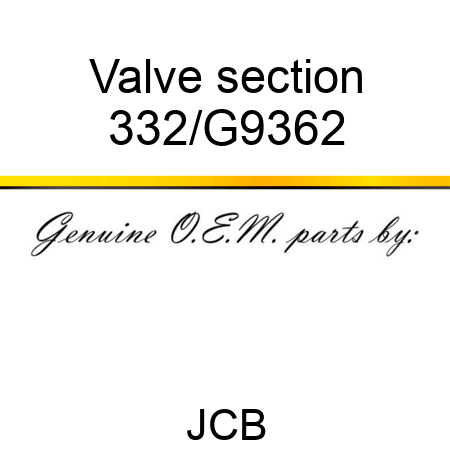 Valve section 332/G9362