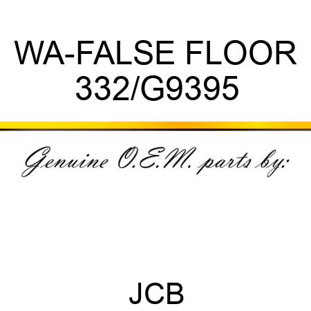 WA-FALSE FLOOR 332/G9395