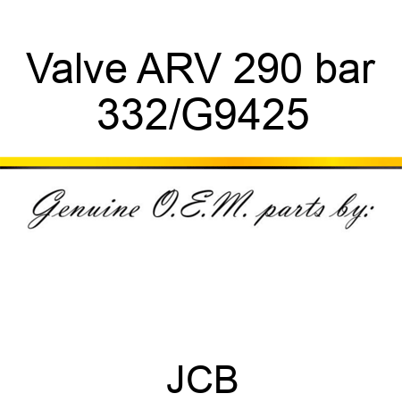 Valve ARV 290 bar 332/G9425