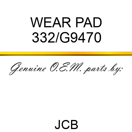 WEAR PAD 332/G9470