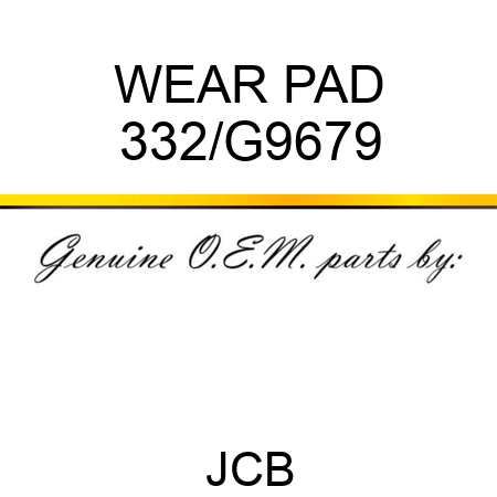 WEAR PAD 332/G9679