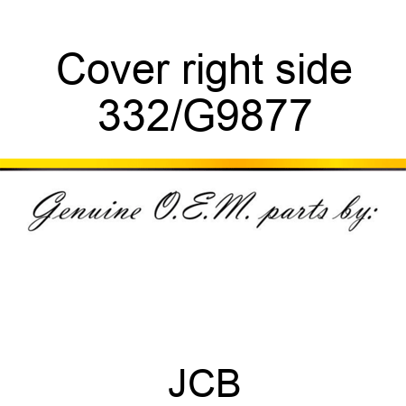 Cover right side 332/G9877