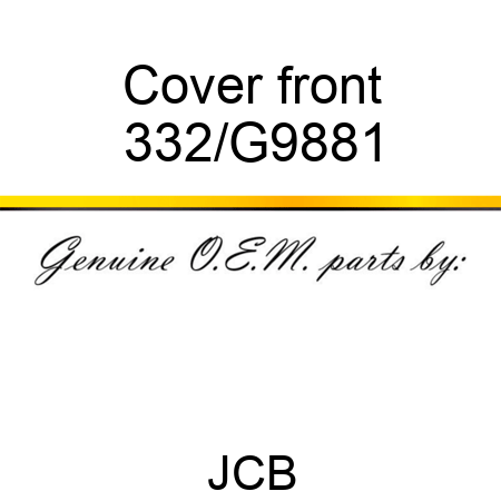 Cover front 332/G9881