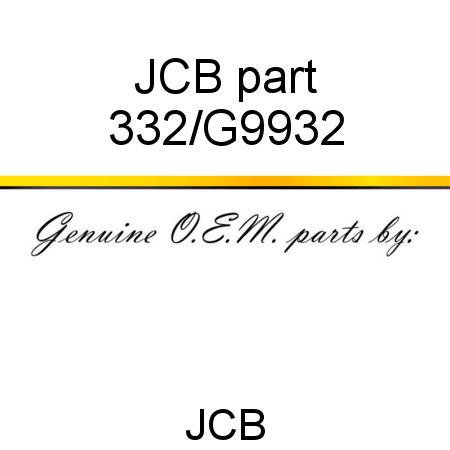 JCB part 332/G9932