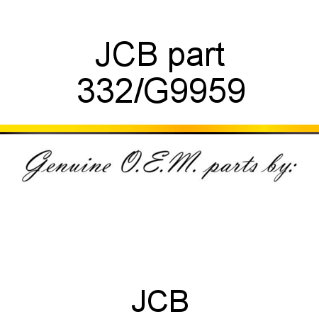 JCB part 332/G9959