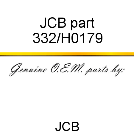 JCB part 332/H0179