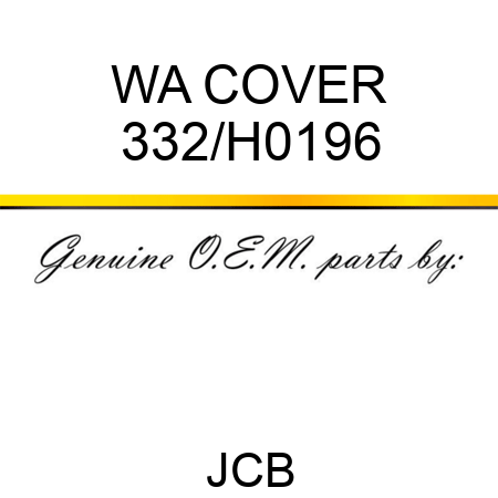 WA COVER 332/H0196