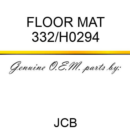 FLOOR MAT 332/H0294