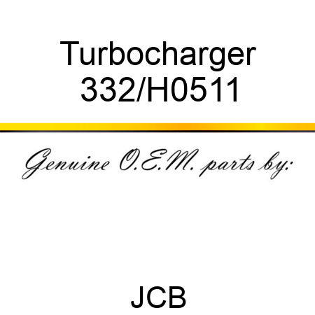 Turbocharger 332/H0511