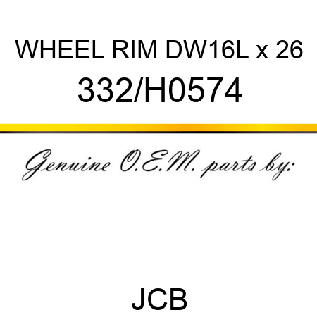 WHEEL RIM DW16L x 26 332/H0574