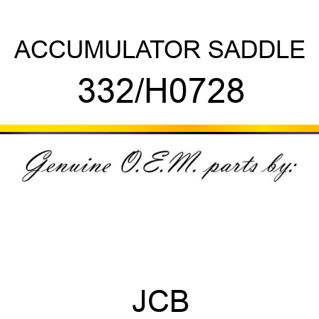 ACCUMULATOR SADDLE 332/H0728