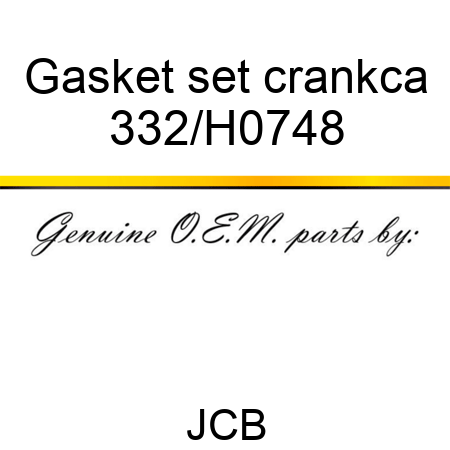 Gasket set crankca 332/H0748